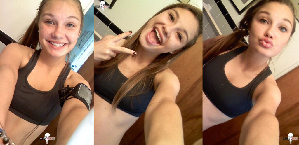 very hot teenage girl selfies sportbra