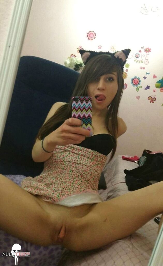 cat ears sexy nude teen girls selfshot pussy