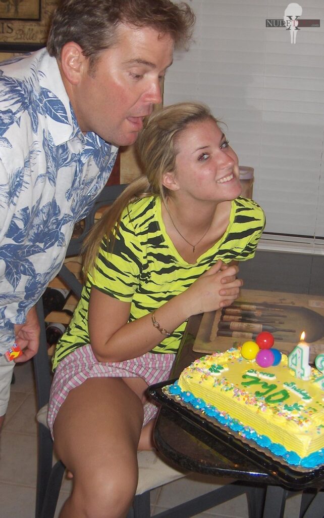 teen pussy slips dads birthday oops